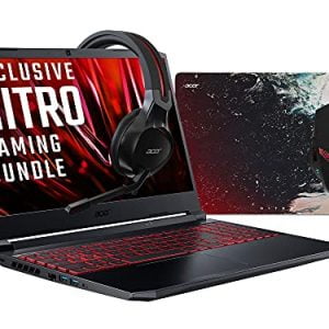 Acer Nitro 5 AN515-56 15.6 inch Gaming Laptop - (Intel Core i5-11400H, 8GB, 512GB SSD, NVIDIA RTX 3050, Full HD 144Hz, Windows 10, Black), plus Headset, Mouse and Mouse Pad - Amazon Exclusive