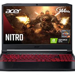 Acer Nitro 5 AN515-45-R83Z Gaming Laptop, AMD Ryzen 5 5600H Hexa-Core Processor | NVIDIA GeForce GTX 1650 | 15.6" FHD 144Hz IPS Display | 8GB DDR4 | 256GB NVMe SSD | WiFi 6 | Backlit Keyboard