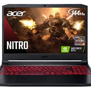 Acer Nitro 5 AN515-45-R83Z Gaming Laptop, AMD Ryzen 5 5600H Hexa-Core Processor | NVIDIA GeForce GTX 1650 | 15.6" FHD 144Hz IPS Display | 8GB DDR4 | 256GB NVMe SSD | WiFi 6 | Backlit Keyboard