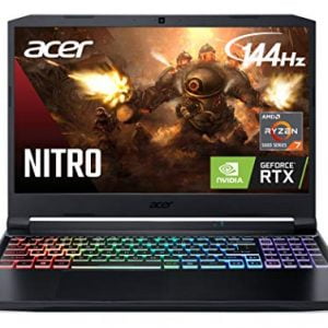 Acer Nitro 5 AN515-45-R92M Gaming Laptop, AMD Ryzen 7 5800H (8-Core) | NVIDIA GeForce RTX 3060 Laptop GPU |15.6" FHD 144Hz IPS Display | 16GB DDR4 | 512GB NVMe SSD | WiFi 6 | RGB Backlit Keyboard
