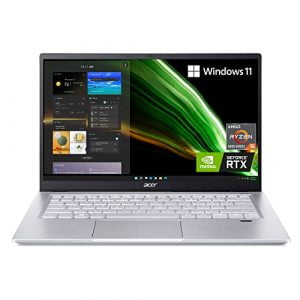 Acer Swift X SFX14-41G-R7YT Creator Laptop | 14" Full HD 100% sRGB | AMD Ryzen 5 5600U | NVIDIA RTX 3050 Laptop GPU | 8GB LPDDR4X | 512GB NVMe SSD | Wi-Fi 6 | Backlit Keyboard | Windows 11 Home