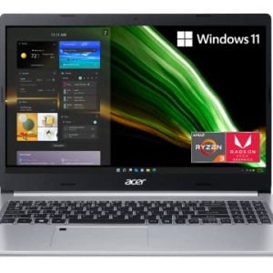 Acer Aspire 5 A515-45-R8AH Slim Laptop | 15.6" Full HD IPS | AMD Ryzen 3 5300U Quad-Core Mobile Processor | 4GB DDR4 | 128GB NVMe SSD | WiFi 6 | FP Reader | Backlit KB | Windows 11 Home in S Mode