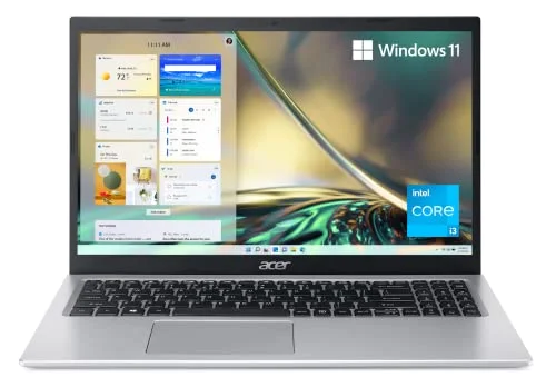Acer Aspire 5 A515-56-32DK Slim Laptop - 15.6" Full HD IPS Display - 11th Gen Intel i3-1115G4 Dual Core Processor - 4GB DDR4 - 128GB NVMe SSD - WiFi 6 - Amazon Alexa - Windows 11 Home in S mode.