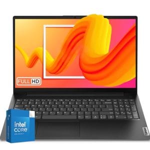 Lenovo Newest V15 Series Laptop, 16GB RAM, 1TB SSD Storage, 15.6″ FHD Display with Low-Blue Light, Intel 4-Cores Upto 3.3Ghz Processor, HDMI, Ethernet Port, WiFi & Bluetooth, Windows 11 Home, Black