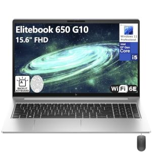 HP Elitebook 650 G10 15.6" FHD Business Laptop Computer, 13th Gen Intel 10-Core i5-1335U (Beat i7-1270P), 16GB DDR4 RAM, 512GB PCIe SSD, WiFi 6E, Bluetooth 5.3, Backlit KB, FR, Windows 11 Pro, AZ-XUT