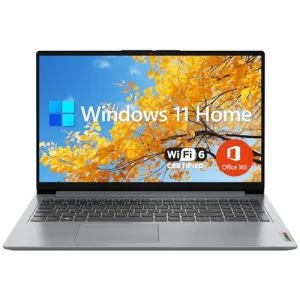 Lenovo IdeaPad 1 Student Laptop, 15.6" FHD Display, Intel Dual Core Processor, 20GB RAM, 1TB SSD + 128GB eMMC, 1 Year Office 365, Wi-Fi 6, Webcam, Bluetooth, SD Card Reader, Windows 11 Home, Grey