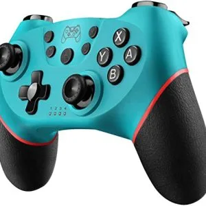 Diswoe Controller for Switch, Wireless Pro Controller for Switch/Switch Lite/Switch OLED, Remote Gamepad with Joystick, Adjustable Turbo Vibration, Ergonomic Non-Slip - Blue