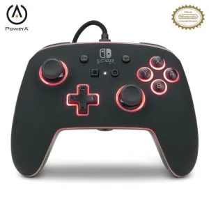 PowerA Enhanced Nintendo Switch Controller Wired - Spectra, 8 Colors LED Wired Pro Controller for Switch, Programmable Gaming Buttons, Detachable 10ft USB Cable, 3.5mm headphone jack, Officially Licensed by Nintendo