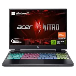 Acer Nitro 16 Gaming Laptop | AMD Ryzen 5 7640HS Hexa-Core CPU | NVIDIA GeForce RTX 4050 Laptop GPU | 16" WUXGA 165Hz IPS Display | 8GB DDR5 | 512GB Gen 4 SSD | WiFi 6E | RGB Backlit KB | AN16-41-R148