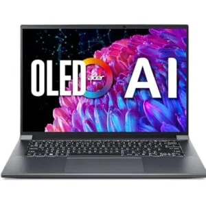 Acer Swift X 14 Laptop | 14.5" OLED 2880 x 1800 120Hz Calman Verified | Unlock AI Experiences | Intel Core Ultra 7 Processor 155H | NVIDIA GeForce RTX 4060 | 16GB LPDDR5X | 1TB SSD | SFX14-72G-77NJ