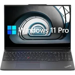 Lenovo ThinkPad E16 Business Laptop, 16" WUXGA Display, AMD Ryzen 5 7530U (Beat i7-1165G7), 24GB RAM, 2TB PCIe SSD, Webcam, HDMI, RJ-45, Fingerprint Reader, Wi-Fi 6, Windows 11 Pro, Black