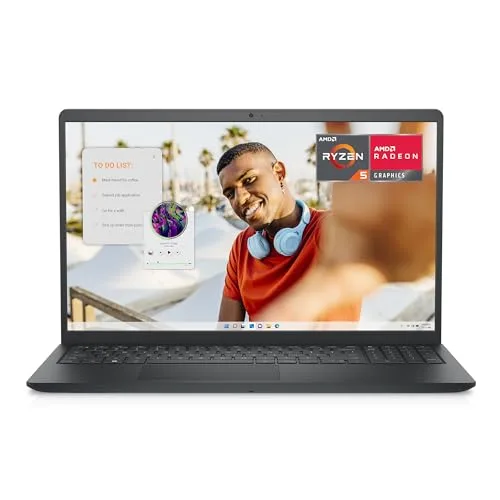 Dell Inspiron 3535 Laptop - 15.6-inch FHD (1920 x 1080) Display, AMD Ryzen 5 7520U Processor, 8GB DDR4 RAM, 512GB SSD, AMD Radeon Graphics, Windows 11 Home, 6-Months Migrate - Carbon Black
