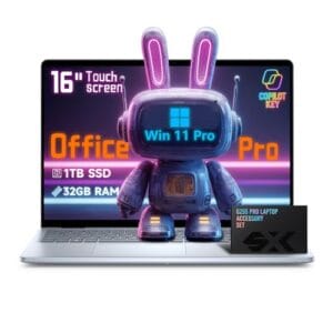 Dell 16-Inch Touchscreen Business Laptop – Intel Core 7 150U – FHD+ Display - AI Copilot Key, Fingerprint Reader, Backlit KB, w/Accessory, Windows 11 Pro, Office Pro Lifetime (32GB DDR5 | 1TB SSD)