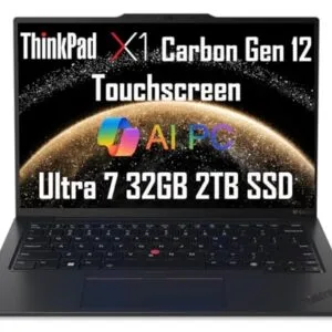 Lenovo Gen 12 ThinkPad X1 Carbon Laptop (14" FHD+ Touchscreen, Intel Core Ultra 7 155U, 32GB 6400MHz DDR5, 2TB SSD) Backlit, Fingerprint, IR Webcam, Thunderbolt 4, 3-Yr WRT, Win 11 Pro, 2025 AI PC