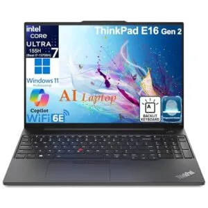 Lenovo ThinkPad E16 G2 Business Laptop Computer, Intel 16-Core Ultra 7 155H (Beat i7-13705H), 32GB DDR5, 1TB PCIe SSD, 16" FHD+, WiFi 6E, Backlit Keyboard, Fingerprint Reader, W11 Pro, Vent-Hear