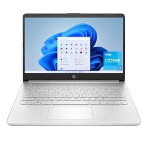 HP 14 inch Laptop, HD Display, 12th Generation Intel Core i3-1215U, 8 GB RAM, 256 GB SSD, Intel UHD Graphics, Windows 11 Home in S Mode, 14-dq5009nr (2024)