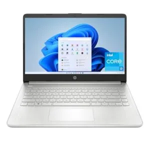 HP 14 inch Laptop, HD Display, 12th Generation Intel Core i3-1215U, 8 GB RAM, 256 GB SSD, Intel UHD Graphics, Windows 11 Home in S Mode, 14-dq5009nr (2024)