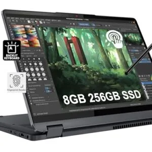 Lenovo IdeaPad Flex 5i 2-in-1 Laptop (14" FHD+ Touchscreen, Intel Core i3-1215U, 8GB RAM, 256GB SSD) Convertible, Fingerprint, FHD Webcam, 9-Hr Battery Life, IST Pen, Win 11 Home in S Mode, Grey
