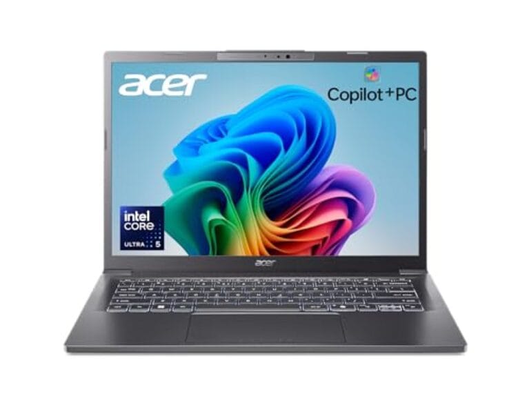 acer Aspire 14 AI Copilot+ PC | 14" WUXGA Display | Intel Core Ultra 5 Processor 226V | NPU: Up to 40 Tops - GPU: Up to 53 Tops | Intel ARC 130V | 16GB LPDDR5X | 512GB SSD | Wi-Fi 6E | A14-52M-51S1