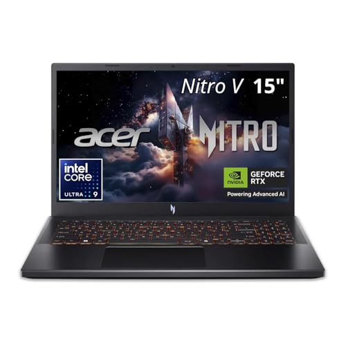 acer Nitro V 15 Gaming Laptop – Intel Core i9-13900H | NVIDIA GeForce RTX 5060 | 15.6" FHD 165Hz Display | 32GB DDR5 RAM | 1TB SSD | ANV15-52-90QH