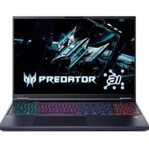 acer Predator Helios Neo 16 AI Gaming Laptop | Intel Core Ultra 9 Processor 275HX | NVIDIA GeForce RTX 5070 Ti | 16" WQXGA 240Hz G-SYNC | 16GB DDR5 | 1TB Gen 4 SSD | Killer Wi-Fi 6E | PHN16-73-92B8