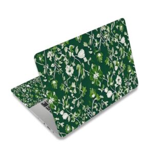 DINKY Laptop Skin Sticker Cover Decal, 12-15.6 inch Laptop Notebook Vinyl Skin Sticker Chromebook Cover Protector, Green Art Leaf