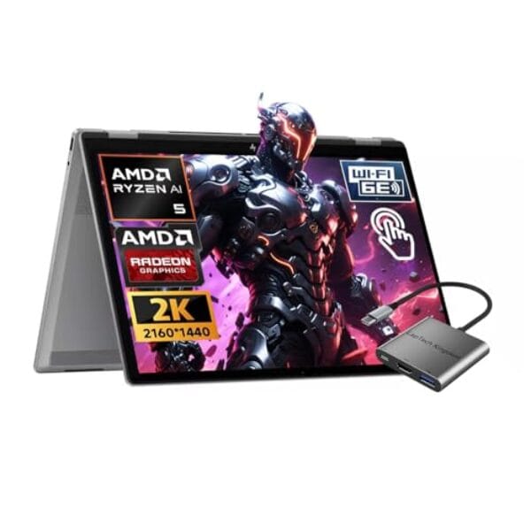 HP OmniBook X Flip 2 in 1 Laptop, 16" 2K IPS Touchscreen, AMD Ryzen AI 5 340(Beat i7-1355U), 16GB LPDDR5X 1TB SSD, AMD Radeon 840M Graphics, Wi-Fi 6E, 5MP IR Privacy Camera, AI Copilot+ PC, Win 11