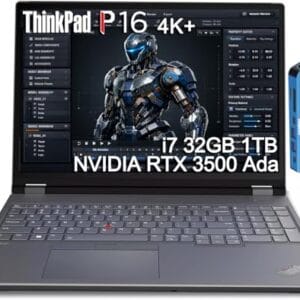 Lenovo ThinkPad P16 Mobile Workstation Laptop (16" 4K UHD+, NVIDIA RTX 3500 Ada 12GB, Intel Core i7-14700HX, 32GB DDR5, 1TB SSD) for Engineer, Designer, Architect, Fingerprint, IST Hub, Win 11 Pro