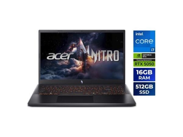 Acer Nitro V15 Gaming Laptop - Intel Core i7-13620H - Nvidia GeForce RTX 5050 GPU - 16GB RAM - 512GB SSD - 15.6' 165Hz IPS Display - Windows 11...