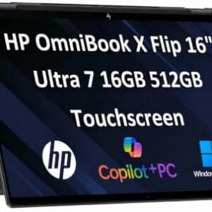 HP OmniBook X Flip, 16" 2-in-1 Laptop, Intel Ultra 7 256V, 16GB, 512GB SSD