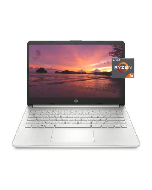 HP 14 Laptop, AMD Ryzen 5 5500U, 8 GB RAM, 256 GB SSD Storage, 14-inch Full HD Display, Windows 11 Home, Thin & Portable, Micro-edge & Anti-glare Screen, Long Battery Life